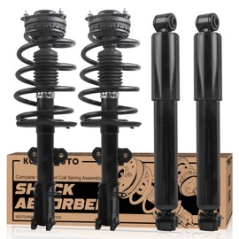 KUIPERAUTO 171128L 171128R 37290 Complete Front and Rear Struts Assembly Compatible for 2008-2017 Dodge Grand Caravan/Chrysler Town and Country (w/o Self Leveling Suspension) Shock Absorbers Set of 4