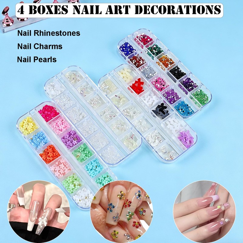 Acrylic Fake Nails Kit for Beginners with Press on Nail