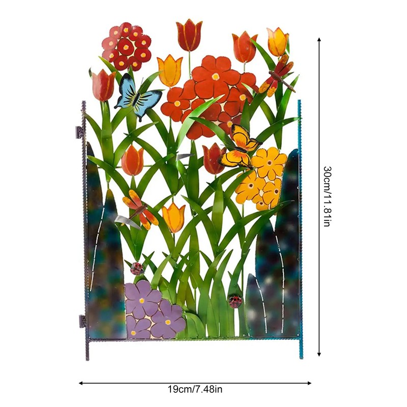 Garden Fence Border Iron Flower Decorative Garden Fencing Panel for