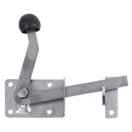 Connex HVRJ20066 Garden Gate Latch 80 x 55 mm with Latch Hook Stainless Steel / Garden Lever / Peat Latch with Knob / Garden Gate Latch / Wooden Gate Fitting