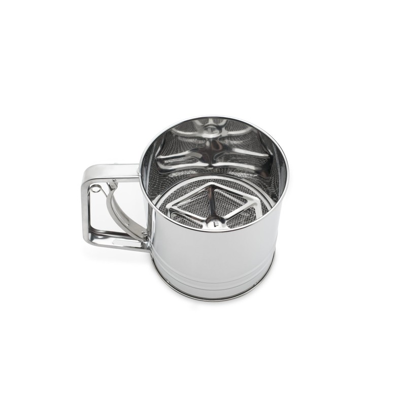 Fox Run Stainless Steel Flour Sifter, 4 Cup Capacity