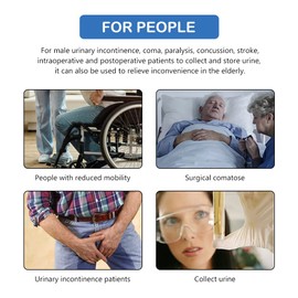 Catheter Bag, Urine Bag, 1500 ml, Urinal Bag, Disposable Urine Bag, Urine Bag for Men and Women, Urine Collection Bag, Drainage Bag, Extension Tube for Anti-Reflux Drainage Bag, Bag T, Pack of 2