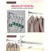 Dr.DJ Wall Mount Coat Hanger Holder Silver Clothes Drying Organizer