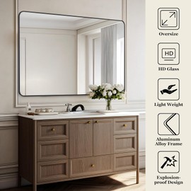 SNUGACE Black Framed Bathroom Vanity Mirror Rectangle Wall Mount Bathroom Mirrors for Over Sink, 30x40 Inch