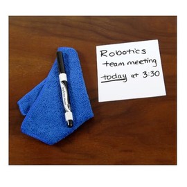 EAI Education Reusable Dry-Erase Sticky Notes: White - Set of 12