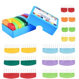 Blocking Pins,20Pcs Blocking Pins for Knitting & Crochet Projects,Crochet Blocking Board and Pins Knitting Kit with Storage Box, Rust-Proof Blocking Tools for Wet Blocking Mats,