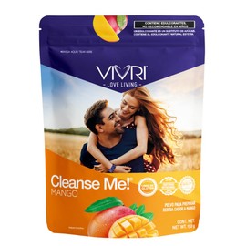 VIVRI Cleanse Me! Bebida Digestiva en Polvo Sabor Mango con Prebióticos | Regula la digestión y Desinflama el Estómago | Rinde 30 Porciones