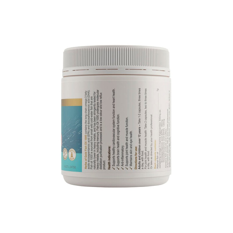 Herbs Of Gold Fish Oil 1000 200 Capsules