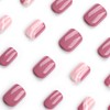 SEMTIM Nail Tips, 24 Pieces, Medium, Short False Nails, Short