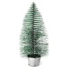 Unbranded 6 Frosted Green Miniature 12" Bottle Brush Trees with