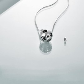 ONEFINITY Paw Urn Bracelet for Ashes Sterling Silver Dog Cat Pet Paw Print Cremation Jewelry for Pet Ashes Animal Keepsake Memorial Charm Pendant Bracelet