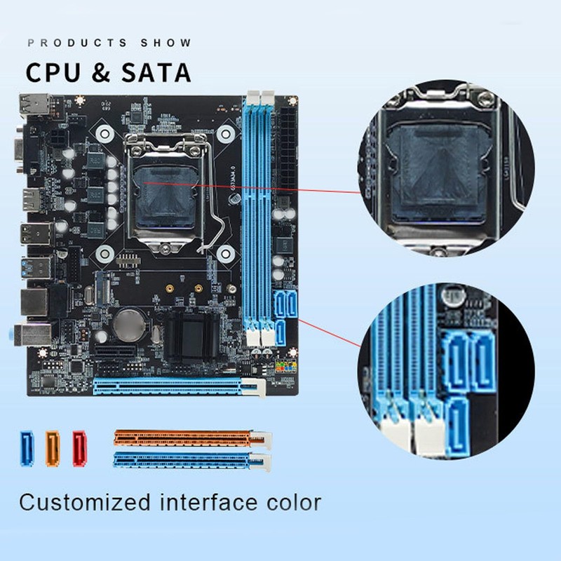 H81 Motherboard Micro ATX, Support for Intel 4th Gen Processors