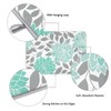 Green Floral Dish Drying Mat, 18"x24" Ultra Water Absorbent Microfiber
