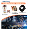 TIG Torch Glass Cup,2.4mm High Heat Welding Torch Glass Cup