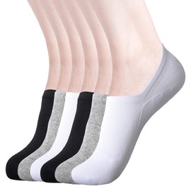 DIBAOLONG Womens No Show Socks Non Slip Flat Boat Line Low Cut Socks 6 Pairs