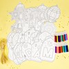 HOWAF 5pcs Eid Mubarak Ramadan Mubarak Coloring Banner with 24