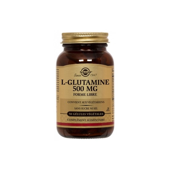 Solgar L-Glutamine 500mg 50 Vegetable Capsules