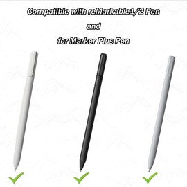 3 PCS Metal Replacement Pen Tips Nibs Compatible with Marker Plus Pen for Remarkable 1/2 for Remarkable 1 Stylus for Remarkable2 Stylus with Tweezer
