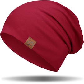 Beanie Cotton Soft and Skin Friendly Unisex Beanie Hat Beanies Hats Men Slouchy Beanie Hats for Women Red
