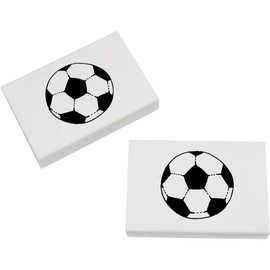 2 x 45mm 'Football' Erasers/Rubbers (ER00002336)