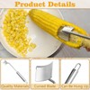 2 Pieces Corn Peeler Corn Cutter, Stainless Steel Corn Cob