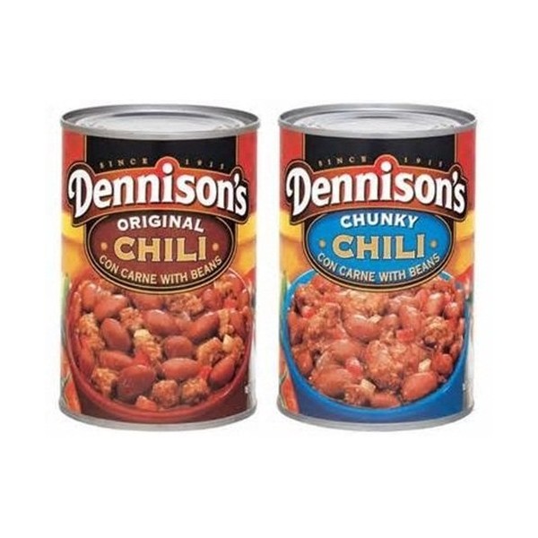 Dennison's Original Chili & Chunky Chili Con Carne with Beans, 15oz Can (Pack of 6)
