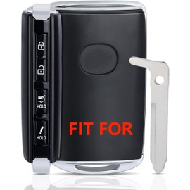 Silicone Smart Remote Key fob Cover Compatible with 2023 2022 2021 2020 2019 Mazda 3 6 CX-30 CX-5 CX-9 CX-50 WAZSKE11D01 662F-SKE11D01（4 Buttons） (Rubber, Black+Gray)