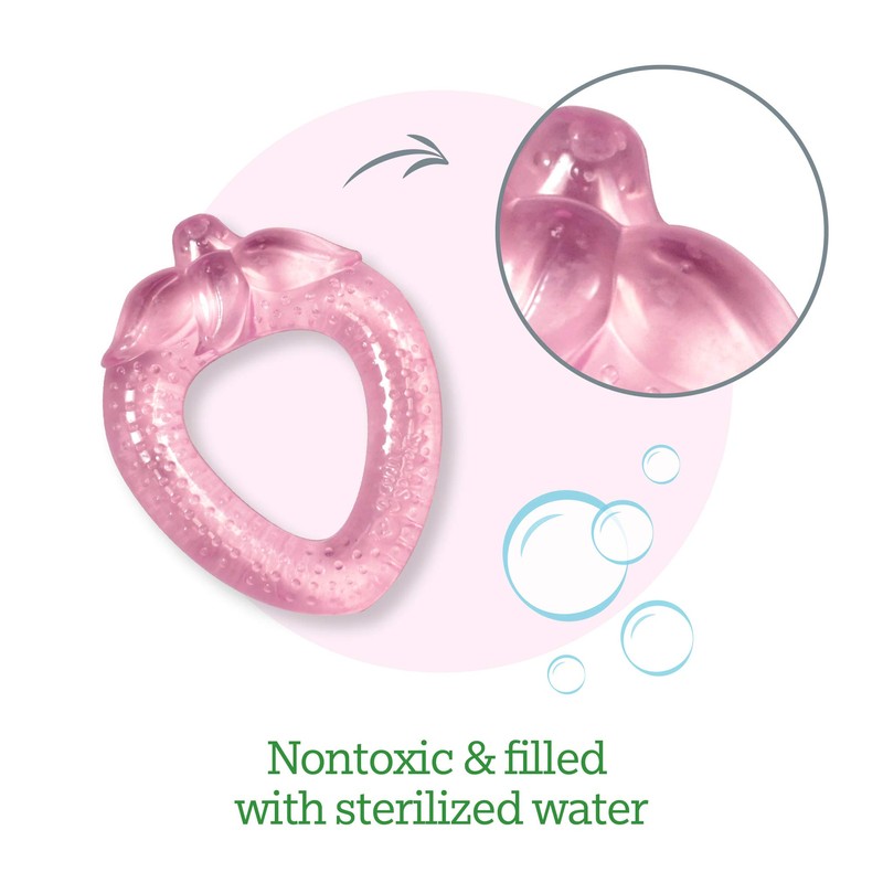 green sprouts Fruit Cooling Teether-Pink Strawberry