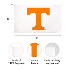 Desert Cactus University of Tennessee Flag Knoxville Volunteers Vols UT Flags Banners 100% Polyester Indoor Outdoor 3x5 (Design J)