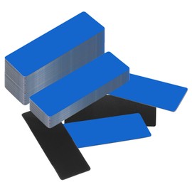 PATIKIL Dry Erase Magnetic Labels, 60 Pcs Magnets Labels Stickers Name Tags for Locker Toolbox Shelving Refrigerator Whiteboard Classroom Office, Dark Blue, 3"x1"