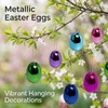 Nyicey Plastic Metallic Easter Eggs for Easter Basket Hunt Egg