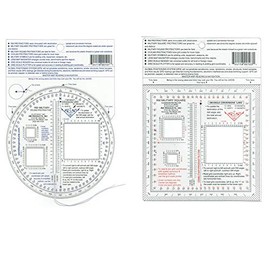 2 Item Bundle - RM Round Military Protractor & RM Square Military Protractor
