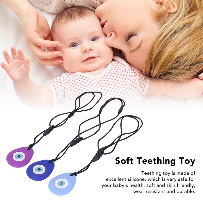 3pcs Drop Shaped Baby Teething Toy Soft Portable Silicone Infant