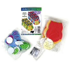 Owl Stickers Foam Crafts for Kids Magnet Kits for Kids Fall Crafts for Kids Preschool Crafts Kid Magnets Toddler Craft Kit Magnet Kids Owl Decal Party Crafts for Kids Childrens Magnets (12 Pack)
