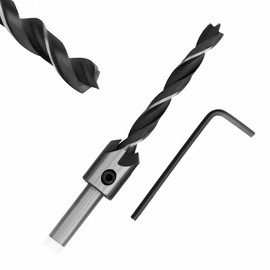 Corintian HSS Countersink Drill Bit Diameter 3 to 10 mm, Drill Bit for Wood, Plastic, etc. Wood Drill, Countersink, Spacer - Includes Allen Key (3 mm)