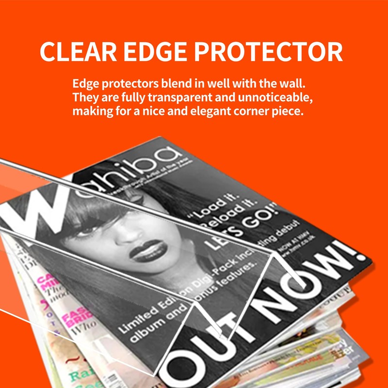 Frychee Clear Self-Adhesive Wall Corner Protectors-2 PCS of Corner Guards