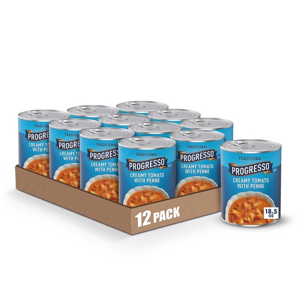 Progresso Traditional, Creamy Tomato With Penne Canned Soup, 18.5 oz. (Pack of 12)