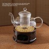 Teapot Warmer Tea Coffee Warmer Base Ceramic Heater with Spoon