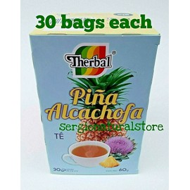 Therbal Te de Piña y Alcachofa Tea Therbal Artichoke Pineapple Diet Support 30 bags each