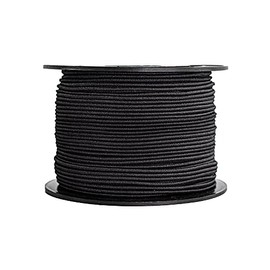 SGT KNOTS Diamond Grip Elastic Bungee Cord - 100% Stretch and Shock Absorbent for Camping, Kayak Deck, Crafting (3/32" x 100ft, Black)