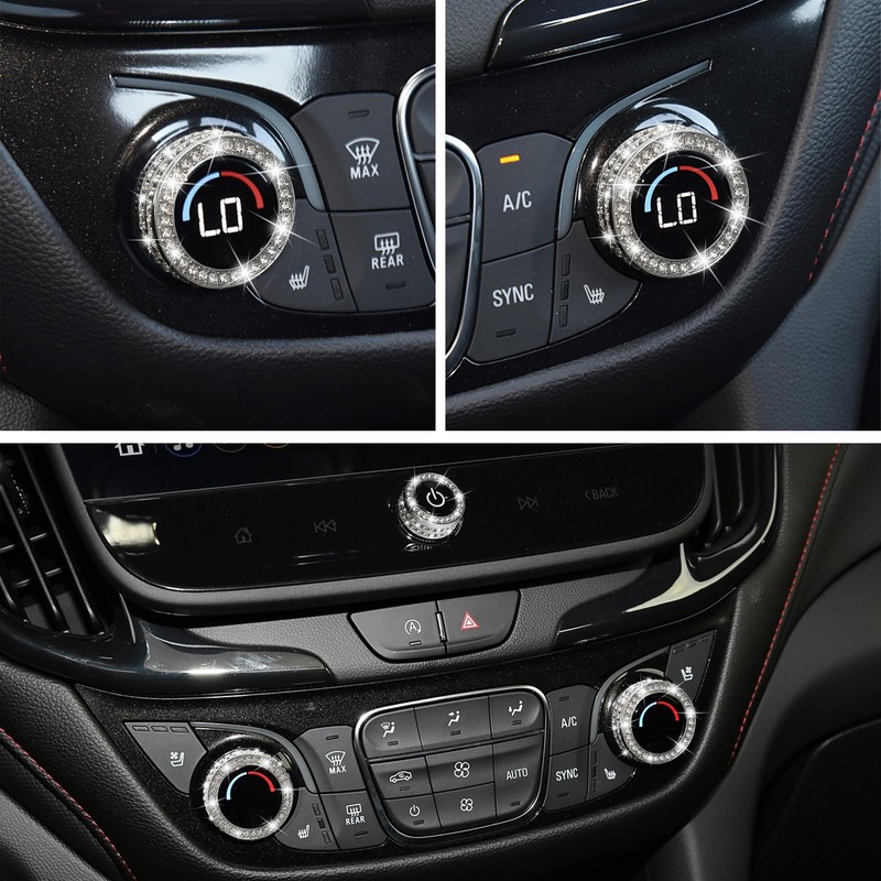 TOMALL Bling AC Air Conditioning Knob Button Cover Compatible with