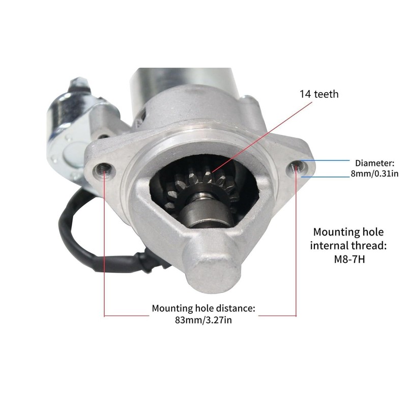 Starter Motor Fits Predator 420CC 13HP, Honda GX390 GX340,Duromax XP16HPE