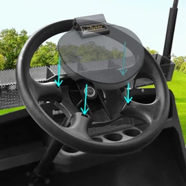 Roykaw Golf Cart Scorecard Holder, Steering Wheel Score Card Holder Compatible with EZGO TXT/RXV/Cushman/2Five/MPT/ST Models, Easy Installation, OEM# 607925