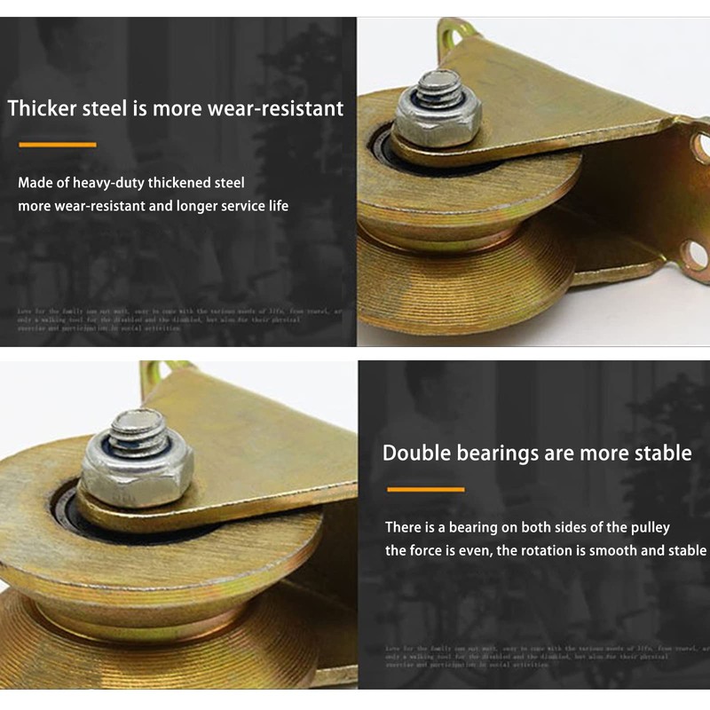 Pack of 2 Sliding Gate Wheels, 50 mm Sliding Gate