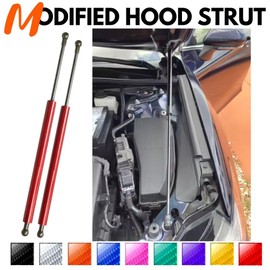 TENKIDOM Hood Struts Compatible with Toyota Camry XV70 2018-2024 Carbon Fiber Lift Supports Bonnet Gas Dampers Springs Kit No-Drill Bolt-on