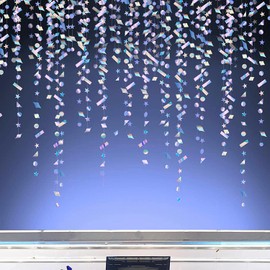 Cheerland Holographic Confetti Garland Iridescent Party Supplies Euphoria Party Decorations Hanging Backdrop Streamers Birthday Banner Disco NYE New Year Eve Party Decorations