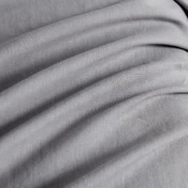 DAPU 100% French Linen Fitted Sheet Mattress Cover (1 Piece) with 16 Inch Deep Pocket, Pure Natural French Flax from Normandy, Ultra Soft, Breathable and Durable (Earl Gray, Twin).