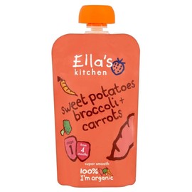 Ella's Kitchen Organic Sweet Potatoes, Broccoli & Carrots 4mth+ (120g) - Pack of 6