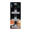 Chef Aid Bag Clips, Pack of 3 Soft-Grip Bag Clips for Keeping Food Fresher for Longer, Made with BPA Free Plastic and Fridge, Freezer and Dishwasher Safe, Grey