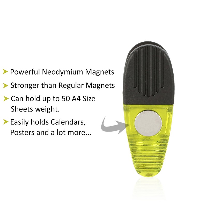 VIP Home Essentials -Thick Plastic Clips with Neodymium Magnet -